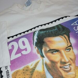 High Cotton Elvis Presley Stamp T-Shirt Mens XL White Good Vintage 1992 USA